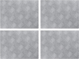 vidaXL - Aluminium - Checker - Platen - - - 4 - stuks - Antislip - 40x30 - cm