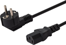 Savio CL-146 - Voedingskabel - 3 m IEC C13 Schuko - Zwart