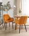WELLSTON - Eetkamerstoel set van 2 - Oranje - Fluweel