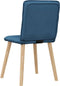 vidaXL - Eetkamerstoelen - 2 - st - stof - blauw