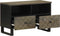 vidaXL - Tv-meubel - 70x33x46 - cm - massief - mangohout - zwart