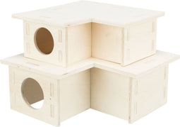 Trixie Meerkamerhuis. 3 Kamers - Kooi Accessoire - 30x30x12 cm
