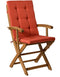 Set van 2 stoelen met zitkussen MAUI PREMIUM Acaciahout Rood