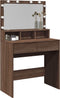 vidaXL - Kaptafel - met - LED - 80x41x134,5 - cm - bruin - eikenkleurig