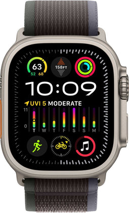 Apple Watch Ultra 2 - GPS + Cellular - 49mm - Titanium Case met Trail Loop Blauw/Zwart (S/M)