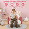 Coast Children's Swing Chair - Teddy Pluche Schommelstoel - Ergonomisch Ontwerp - Rood met Regenboogpatroon