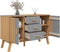 vidaXL - Dressoir - OLDEN - 114x43x73,5 - cm - massief - grenenhout - grijs - en - bruin