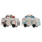 Decoratieve figuren Home ESPRIT Blauw Wit Terra cotta 22 x 7 x 14 cm (2 Stuks)