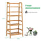 Coast 4-laags Ladderplank Plantenstandaard en Boekenrek van Bamboe – Naturel – 48x32x114 cm