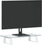 vidaXL - Monitorstandaard - 40x20x8 - cm - gehard - glas - en - metaal - wit