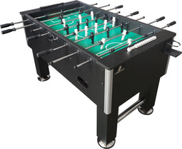 Cougar Defender Voetbaltafel met Bekerhouder Zwart - 136x76x88cm - 55kg – met ballen en scoretellers