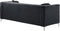 FLEN - Chesterfield hoekbank - Zwart - Linkerzijde - Fluweel