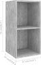 vidaXL - Tv-wandmeubel - 37x37x72 - cm - bewerkt - hout - betongrijs