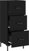 vidaXL - Dressoir - 34,5x34x90 - cm - bewerkt - hout - zwart