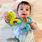 Playgro Twirly Whirly - Bijtspeeltje en Rammelaar - Diverse texturen en geluidjes - Multicolor