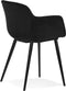 Alterego Armada - Zwart Fluweel - Met Armleuningen - 59x54x80cm