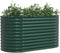 vidaXL - Tuin - Verhoogd - Bed - Groen - Gegalvaniseerd - staal - 160 - x - 80 - x - 81 - cm