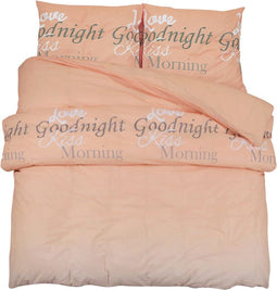 vidaXL - Dekbedovertrekset - 135x200 - cm - katoen - roze