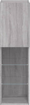 vidaXL - Tv-meubel - met - LED-verlichting - 30,5x30x102 - cm - grijs - sonoma - eiken