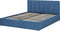 DREUX - Bed met opbergruimte - Blauw - 160 x 200 cm - Polyester