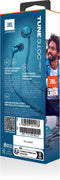 JBL Tune 310C - Bedrade oordopjes - JBL Pure Bass - Blauw