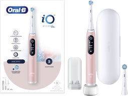 Oral-B iO Series 6 - Elektrische tandenborstel - 5 poetsstanden - Roze (2 stuks)