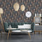 DUTCH WALLCOVERINGS Behang Wood blauw en bruin