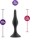 Blush Buttplug Anal Adventures Platinum Silicone Beginner Plug Small Black Zwart
