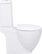 vidaXL - Toilet - met - afvoer - achter - keramiek - wit