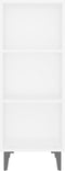 vidaXL - Dressoir - 34,5x32,5x90 - cm - bewerkt - hout - wit