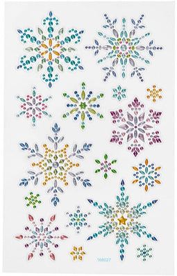 Diamond Stickers - IJskristallen - Winter Thema Stickers - Zelfklevende Strass Stickers - Luxe Glitter Knutselstickers - Creatieve Versiering - 1 Vel