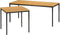 Bureautafel of kantinetafel breed 200CM diep 100CM bladkleur Speciale Kleur framekleur Zwart (RAL9005)