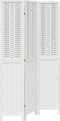vidaXL - Kamerscherm - met - 3 - panelen - massief - paulowniahout - wit