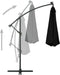 vidaXL - Zweefparasol - met - LED - en - stalen - paal - 300 - cm - zwart