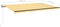 vidaXL - Luifel - automatisch - met - LED - en - windsensor - 500x300 - cm - geel - en - wit
