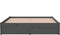 vidaXL - Bedframe - massief - hout - grijs - 140x190 - cm