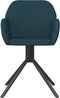 vidaXL - Eetkamerstoelen - draaibaar - 2 - st - fluweel - blauw