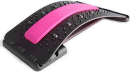 EarKings Backstretcher Massage Apparaat met Zachte Massage Pads - Verstelbare Rugstretcher voor Optimale Ontspanning - Roze