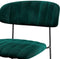 Mundo Stapelbare barkruk groen, velvet gestoffeerd, brandvertragend - SET VAN 2
