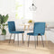 vidaXL - Eetkamerstoelen - 2 - st - fluweel - blauw