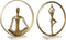 Decoratieve figuren DKD Home Decor 33 x 11 x 35,5 cm 36 x 10 x 36 cm Gouden Wit Yoga (2 Stuks)