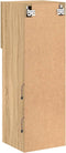 vidaXL - Tv-meubels - met - LED-verlichting - 2 - st - 30,5x30x90 - cm - sonoma - eiken