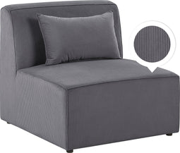 Beliani LEMVIG - Fauteuil - Grijs - Corduroy