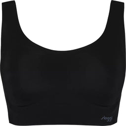 sloggi ZERO Feel Dames Beha top - Comfortabele uitneembare cups - Zwart - Maat L