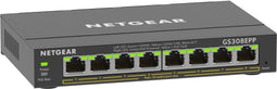Netgear GS308EPP - Smart Managed Plus Netwerkswitch - 8x PoE+ (802.3at) - 123W PoE-budget
