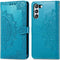 iMoshion Hoesje Geschikt voor Samsung Galaxy S21 FE Hoesje Met Pasjeshouder - iMoshion Mandala Bookcase - Turquoise