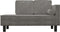 vidaXL - Chaise - longue - met - kussens - en - bolster - fluweel - lichtgrijs