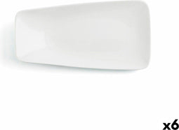 Eetbord Ariane Vital Rectangular Rechthoekig Wit Keramisch 38 x 20,4 cm (6 Stuks)