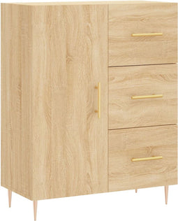 vidaXL - Dressoir - 69,5x34x90 - cm - bewerkt - hout - sonoma - eikenkleurig