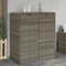 vidaXL - Tuinkast - 105x55x113 cm - PE-rattan - grijs